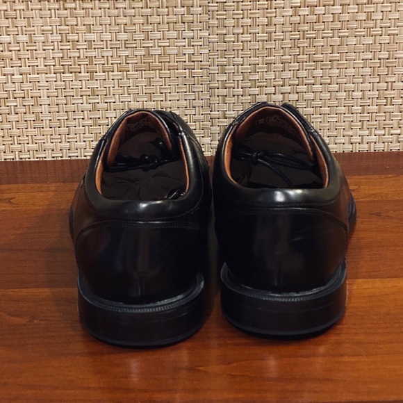 🌟3xHP🌟Like New! Black Leather Rockport Bike Toe Oxford w/ Adiprene Adidas 10W - Picture 5 of 8